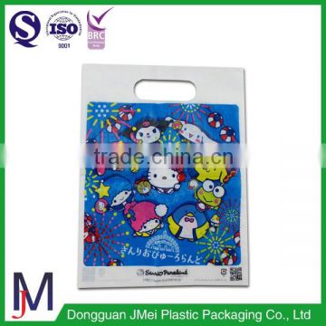 Fashion Perforated Die Cut Handle Plastic Bag, handle for bag