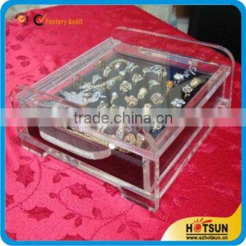 hot sale clear acrylic display boxes for jewelry with lid