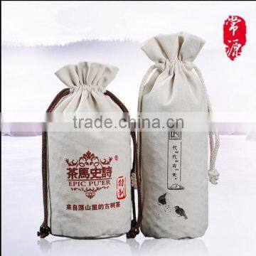 Cotton Drawstring Pouch Storage Bag cotton drawstring round custom double canvas bag small bag sack