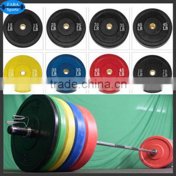 Solid Rubber Barbell Bumper Plates color bumper plates