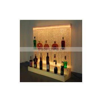 Led lighting wine rack ,with color changing and dancing water bubble.