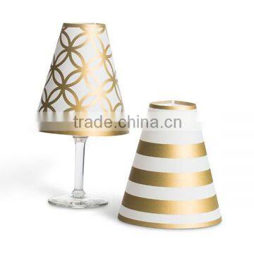 Party old Party Time Wineglass Vellum Lampshades with Super Bright Tealights