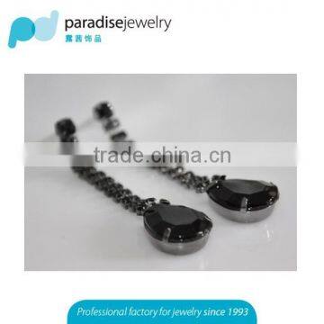 2016 Black Teardrop Earrings Women Resin Dangle Earrings Vintage Jewelry Earrings Wholesale