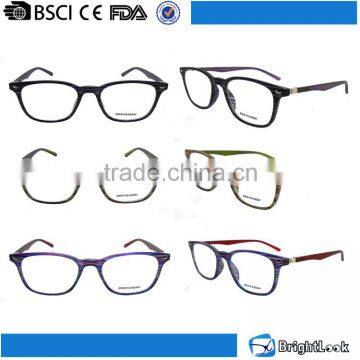 Hot sale! shiny colorful frame novelty granny fashion $1 ce wholesale plastic reading glasses