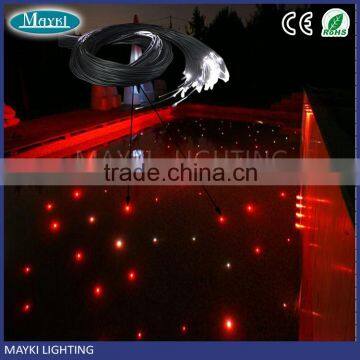 3mm end lit fiber optic cable with sparkle lights for swimming pool