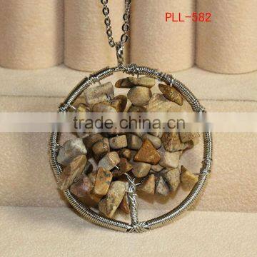 wholesale tree of life zircon stone pendant