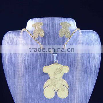 2016 Hot Sale Bear Stainless Steel Fashion Jewelry Set