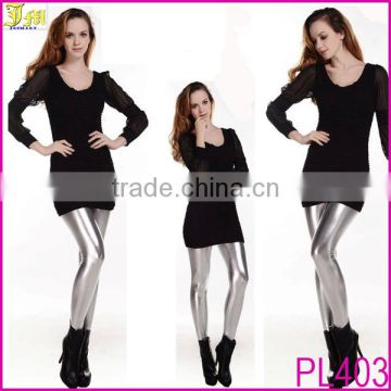 Wholesale Fashion Young Girls Hot Sexy Stretch Leggings Pants Tights Gold Silver Black Blue