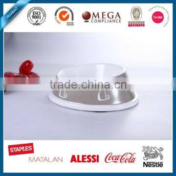 Superior Quality Stainless Steel 18/8 Pet Bowl With Melamine Base, Single Dog Feeder
