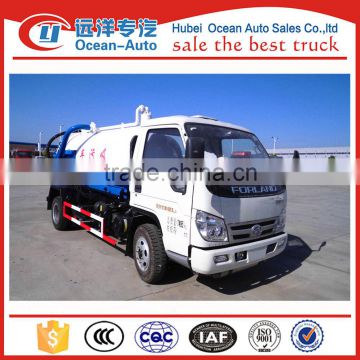 Famous forland 3000l vacuum pump suction sewage truck for sucking waste