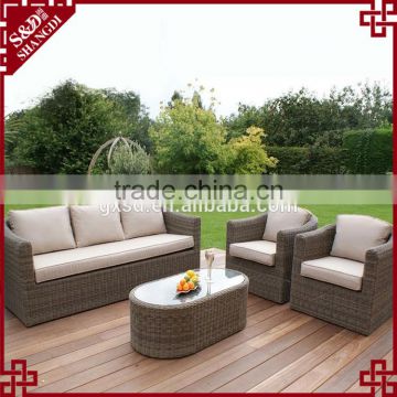 S&D new designs hand woven wicker sofa furniture garden furniture