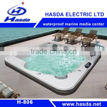 audio system of massage rectangular bathtub, portable spa tub for adult