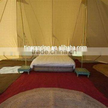 Big Size Beige Color Cotton Canvas Luxury Camping Bell Tent Sibley Tent photo-5