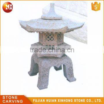 Chinese Artificial Handcraved Granite Stone Fence Lantern