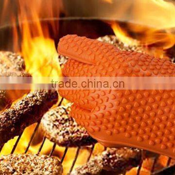 Oven Usage and Slip-resistant Design Silicone Oven Gloves With Fingers photo-6