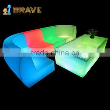 lighting outdoor furniture/ light up sofa / rechargeable outdoor led furniture