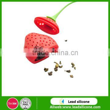 Food Grade Stawberry Shape Silicone Tea Infuser/Silicone Tea Strainer photo-3