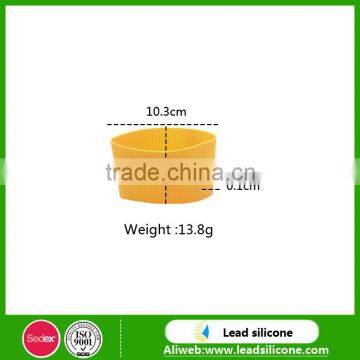 Heat Proof Silicone Cup Sleeve With Glass Cup photo-3