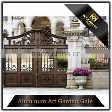 Powder Coated Aluminum Garden Gate With Flower Design photo-2
