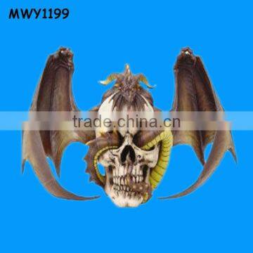 Popular customized resin skull Dragon Statues for Sale