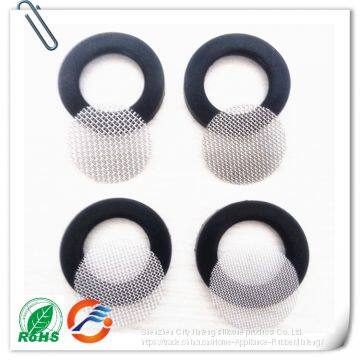 Qinhan Strainer Gasket Rubber Edge Filter Screen Gasket 40 Mesh Stainless Steel Mesh Specifications:19*11.5*3mm photo-5