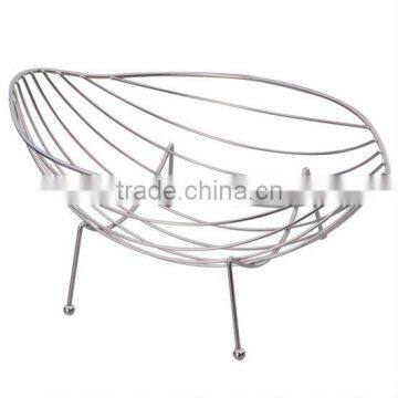 Vintage Metal Wrought Iron Leaf Ivy Wire Flower Basket Fruit Basket photo-6