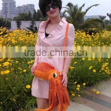 octopus shaped plush toy bag