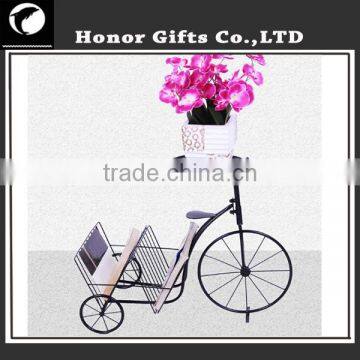Fashion Design Wrought Iron Bicycle Plant Stand Decoration Bicycle Flower Stand photo-3