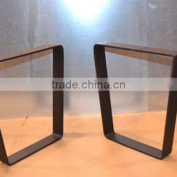 Wholesale 28 inch metal flat steel black coated wood furniture feet