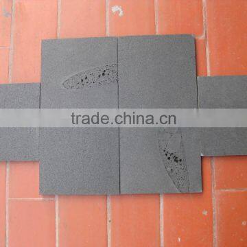 Black Stone Tiles Basalt Grey With Holes Black Basalt Stone,Basalt Wall Tiles photo-2