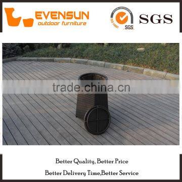 Garden Flat Wicker Hamper Box Outdoor Rattan Storage Furniture photo-5