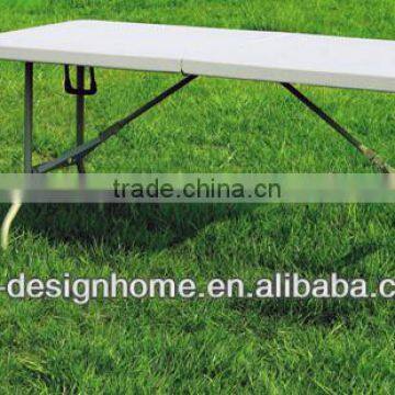 RECTANGULAR BLOW MOLD PLASTIC/STEEL DOUBLE FOLDING TABLE