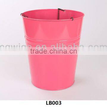 HOT-SALE tall pink metal hanging flower pots