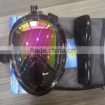 Magic Color Plating Snorkel Mask Full Face Protect Eyes Fashionable Mask for Diving Swimming photo-4