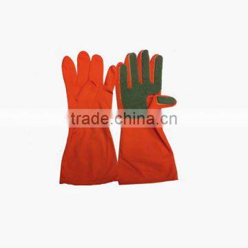 red Colour Silicone rubber Dish Wash Gloves