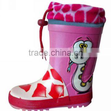 children warm rubber rain boots