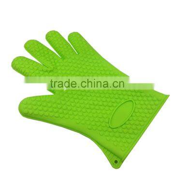 Cooking Baking & Potholder Heat Resistant Grilling Silicone BBQ Gloves Kitchen 5 Fingers Design Oven BBQ Silicone Gloves