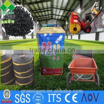 PE Material bi colors football/soccer field mini football field artificial grass by wuxi greenlawn