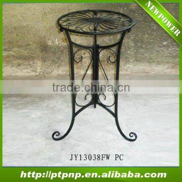 Decorative Outdoor Wrought Iron Antique Black Metal Flower Planter Stand