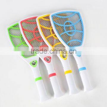 2017 new product custom mosquito swatter electric fly trap with light handle