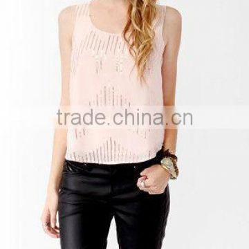 2013 new fashion Chevron Striped Tank/Sequined Chevron Striped Tank