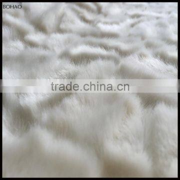 High Quality Artificial Rabbit Fur Pattern White Soft Fake Fur
