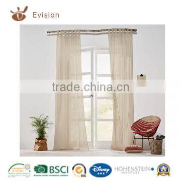 Solid linen optic curtain fabrics,tape curtains,window curtain with loops