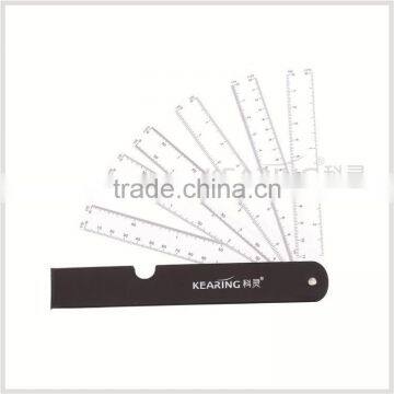 Kearing OEM Engineering 6 Pcs Scale Ruler/rplastic Scale Ruler With Handle,plastic Fan Shape Scale Ruler #8500-6 photo-2