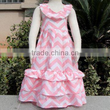 Eco-friendly material used pop hot sale maxi ruffle dress made in China