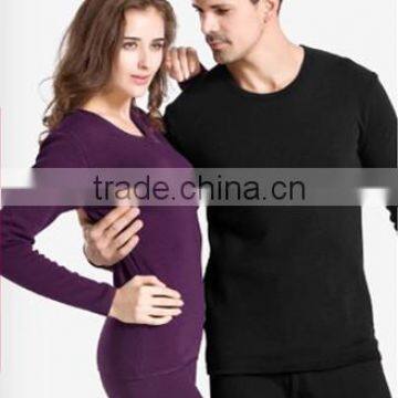 Custom Hot Sale New Couples Thermal Underwear Women Men Winter Thickening Low Round Collar Long Johns Top+pant Sey Soft Underwea photo-5