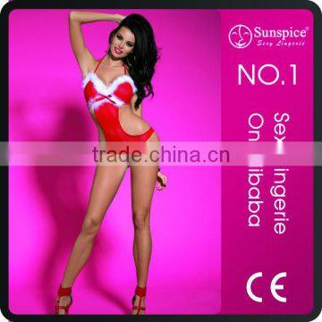 Wholesale Red Sexy Erotic Christmas Underwear Woman Lingerie