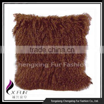CX-D-04N New Design Large Sofa Mongolian Lamb Fur Cushions photo-4