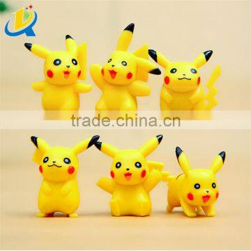 wholesale 6pcs/set pokemon go pikachu figure toy pvc animal figure