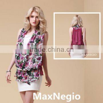 Summer chiffon print floral beach dress latest dresses